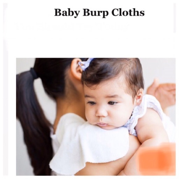 👶🏻BABY 2pcs BURP EMBROIDERED COTTON CLOTHES - Picture 4 of 4